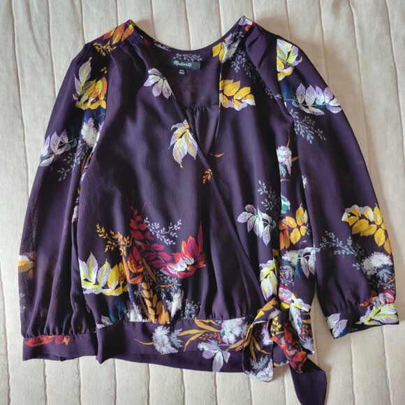 NWOT Georgette wrap top in Blooming Oasis - Picture 4 of 4